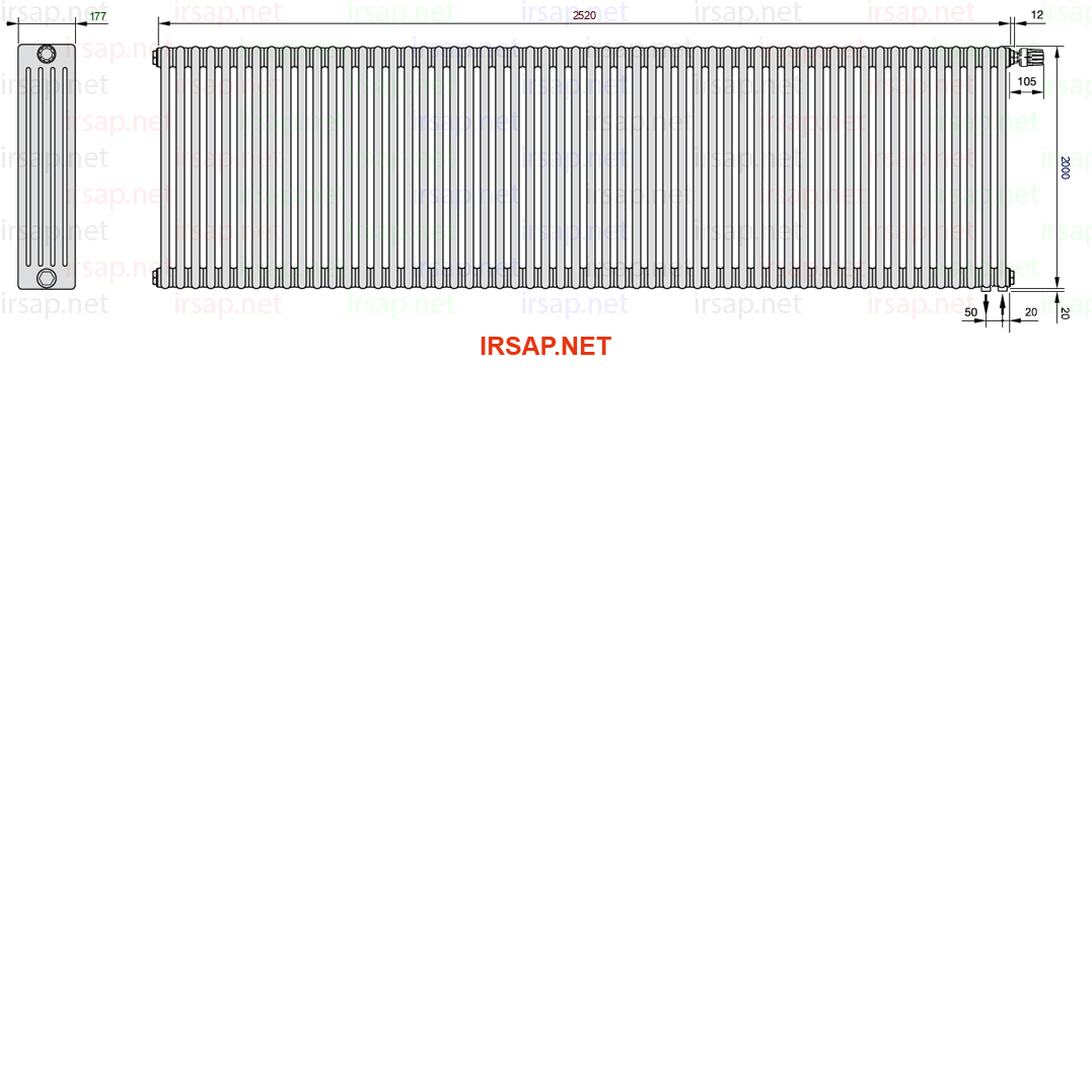 Радиатор IRSAP Tesi 52000/56 T25 CL 01